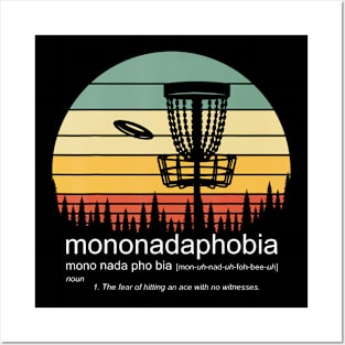 Disc Golf Mononadaphobia Funny Disk Golf Posters and Art